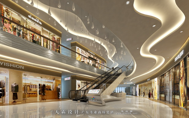 购物中心设计效果图：购物中心中庭设计效果图三