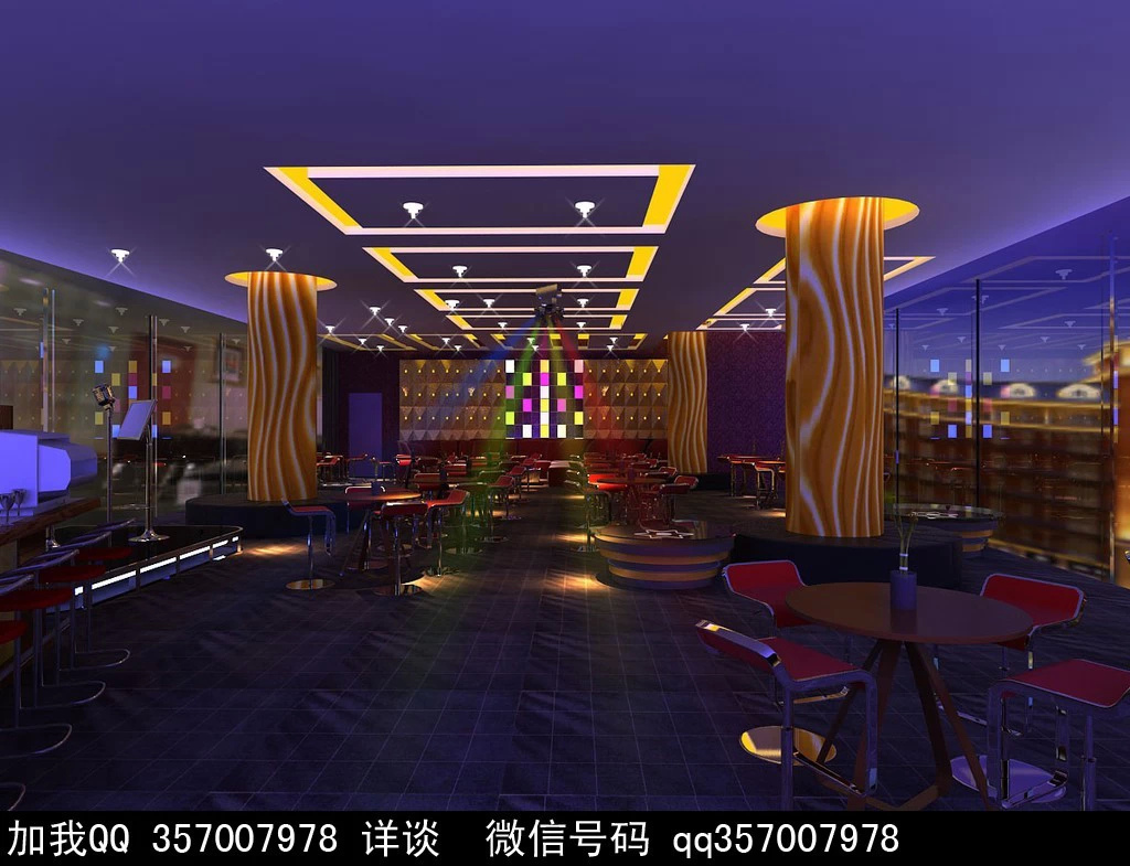 酒吧设计案例效果图-室内设计师93的设计师家