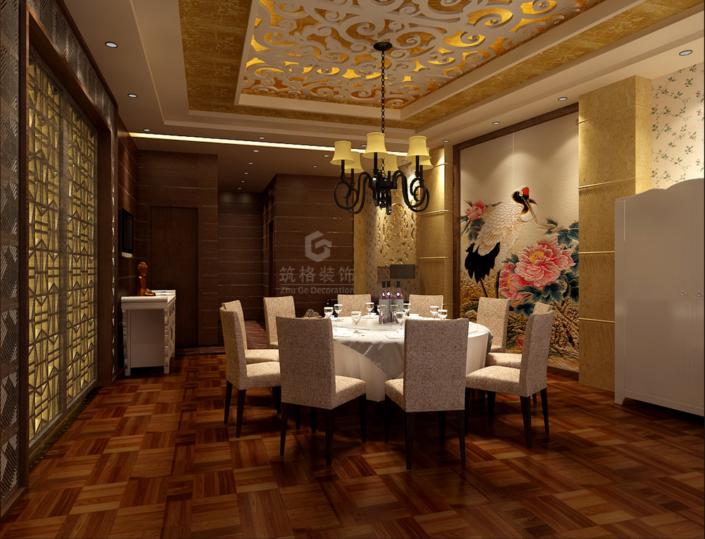 丰禾银座酒楼效果图2丨成都专业餐厅设计丨餐厅装修
