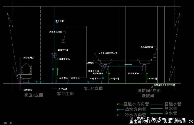 客卫生间水路图 copy