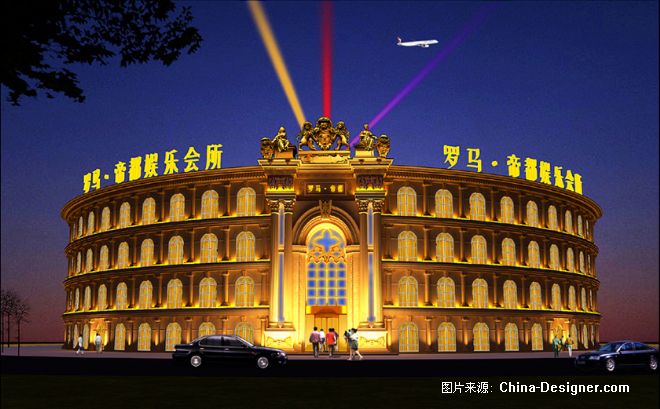项目原土建为圆形设计,所以利用原结构,做成了罗马角斗场的感觉,所以外观和公共部分为欧式设计,其它根据用途不同设计成不同的风格。整栋楼共4层,每层1600M2,一层为KVT带演艺中心,二层为餐厅,三层为茶楼带洗脚房,四楼为SPA洗浴。要求:1、设计工作范围内的所有区域的功能规划布置以及各区域的隔墙、天棚、地面、墙面、门窗等 设计;所有装饰用材料、配件的配置与选型;2、室内配套设施设计,包括家具设备和软装饰、饰品、灯具、洁具、标识等内容的布置设计和选型;3、涉及室内装饰工程有关的强弱电、通风空调、给排水、消防
