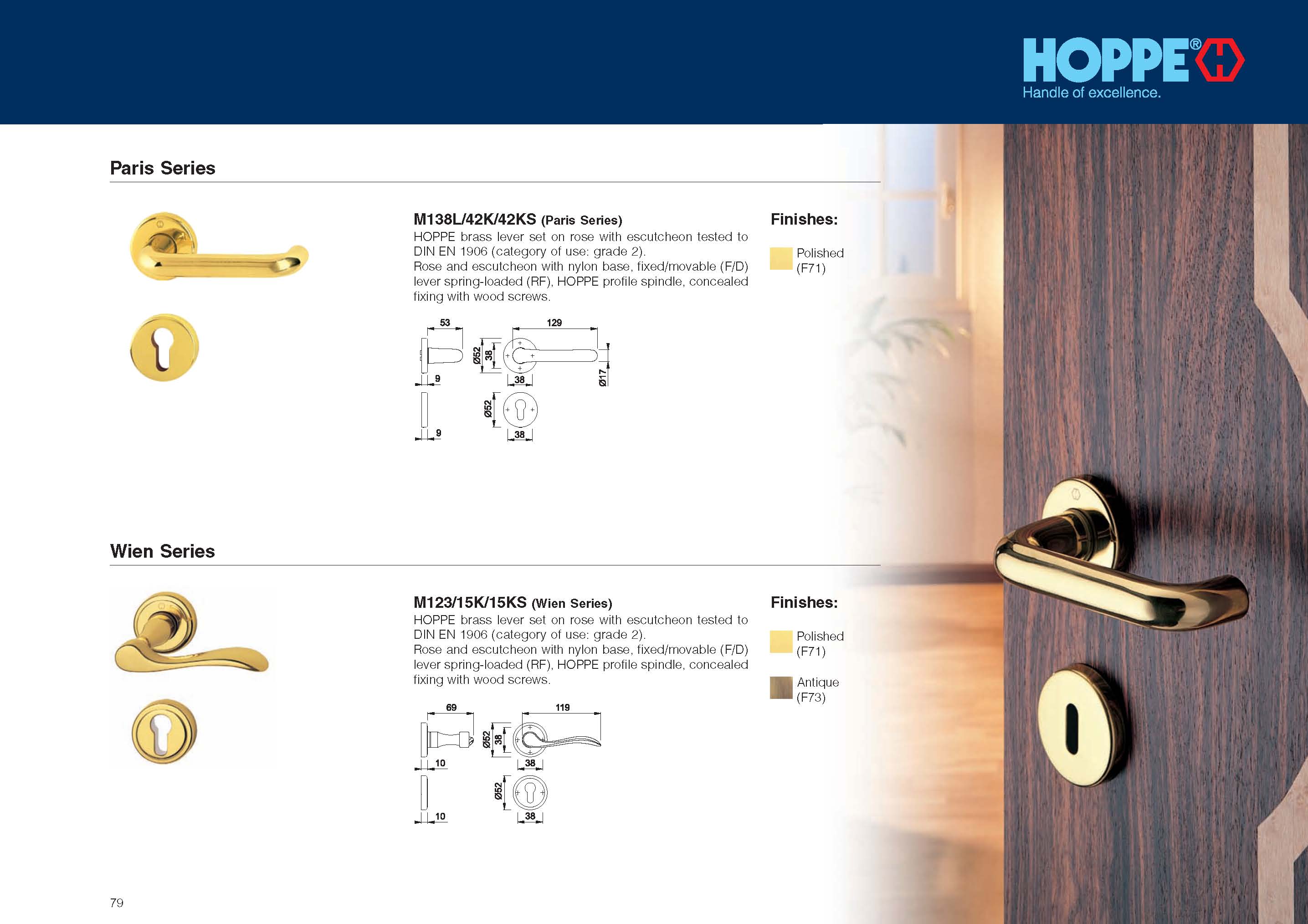 hoppe hcs一体锁(室内门 hoppe 室内门用把手 hoppe 窗用把手 德国